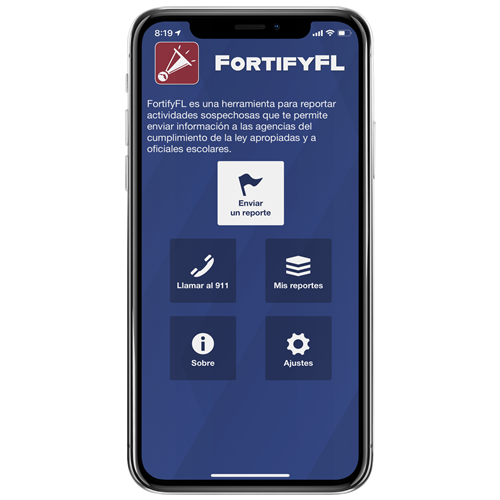Screenshot of Spanish FortifyFL app